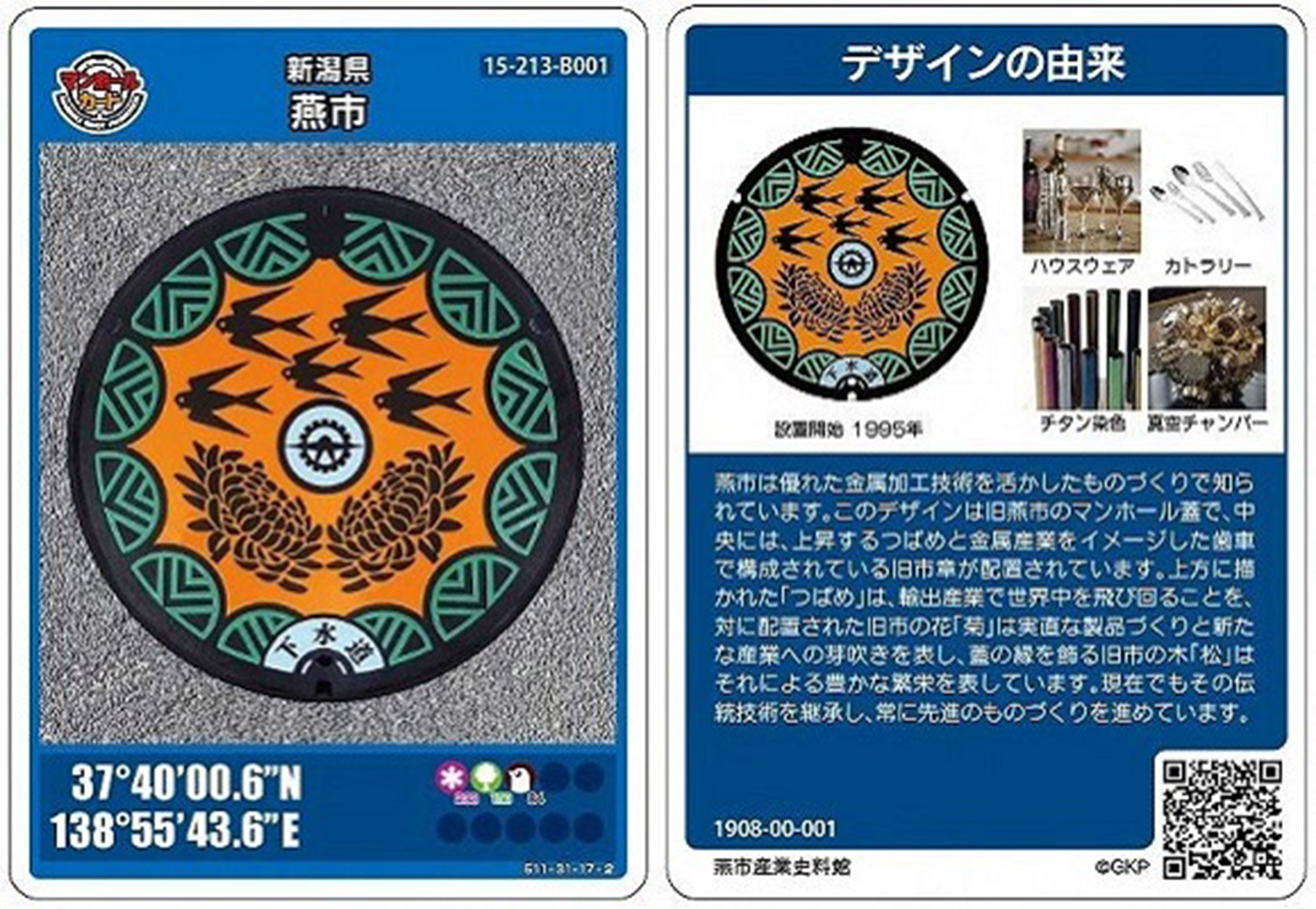 燕市マンホールカード第2弾「燕地区」